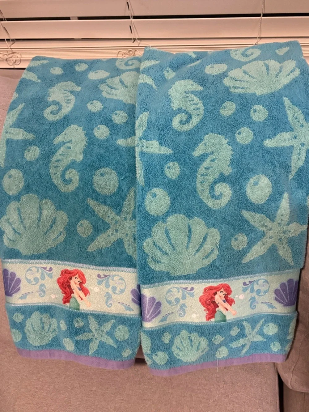 Disney The Little Mermaid Blue and Purple Kids Bath Set